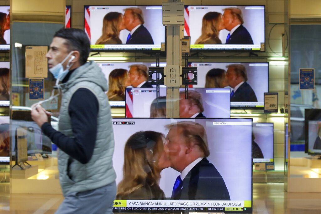 APTOPIX Italy Virus Outbreak Trump Global Reaction